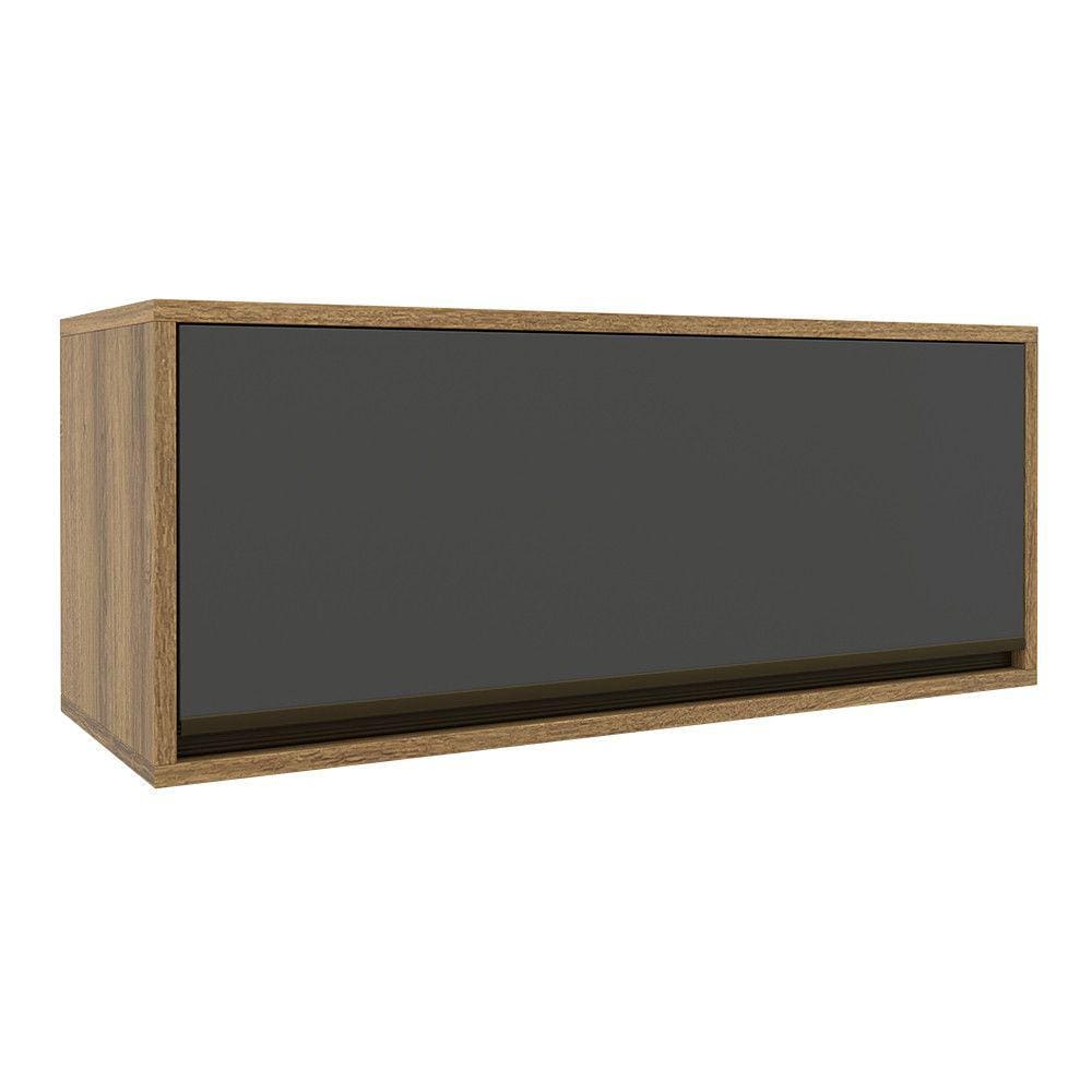 Armário Confort Geladeira 80cm 1 Porta Basculante Cinamomo/Grafite Batrol