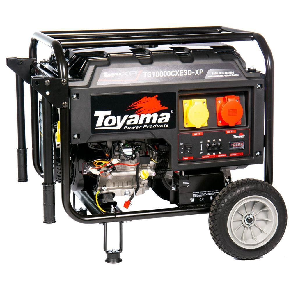 Gerador à Gasolina TG10000CXE3D-XP Trifásico 220v 60hz 11.25kva Partida Elétrica/Manual com Rodas Toyama