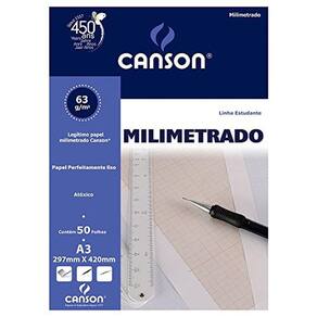 Papel Milimetrado A3 63G/M2 - BL 66667084 - Canson