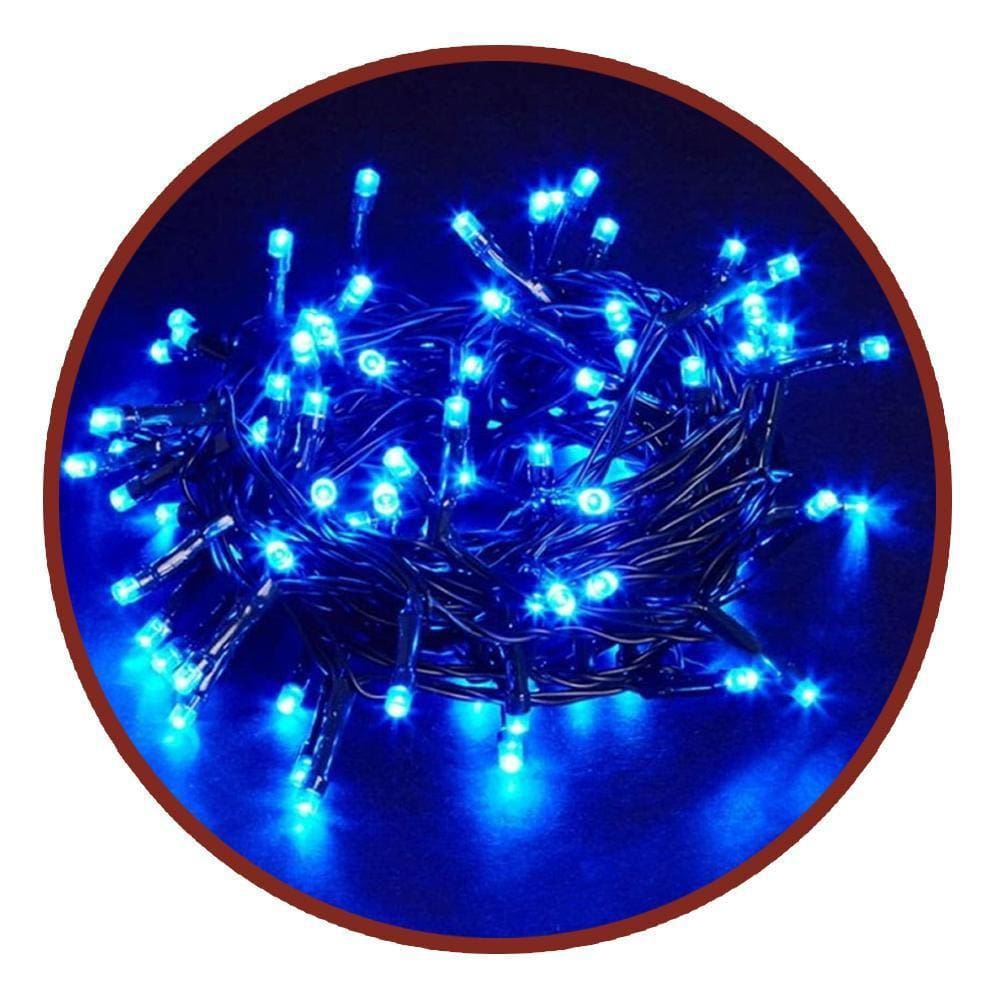 Pisca Pisca De Led Azul Natal 8 Funções 200 Lâmpadas 110V