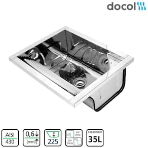 Tanque Franke Reto 35L 63X51,5 Inox Polido Embutir/Sobrepor