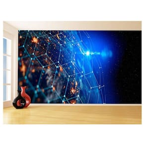 Papel De Parede 3D Tecnologia Wifi 5G Net Redes 3,5M Tec28