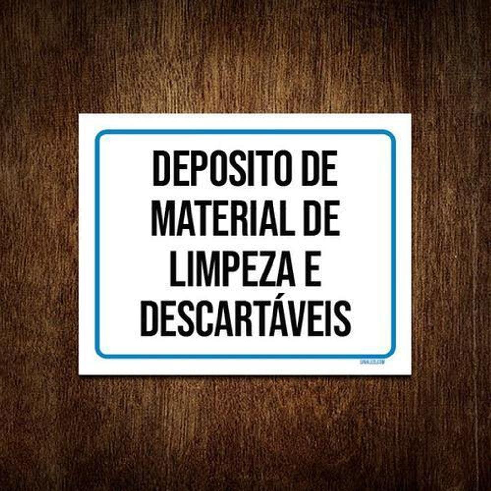 Kit 3 Placas Deposito Material Limpeza Descartáveis