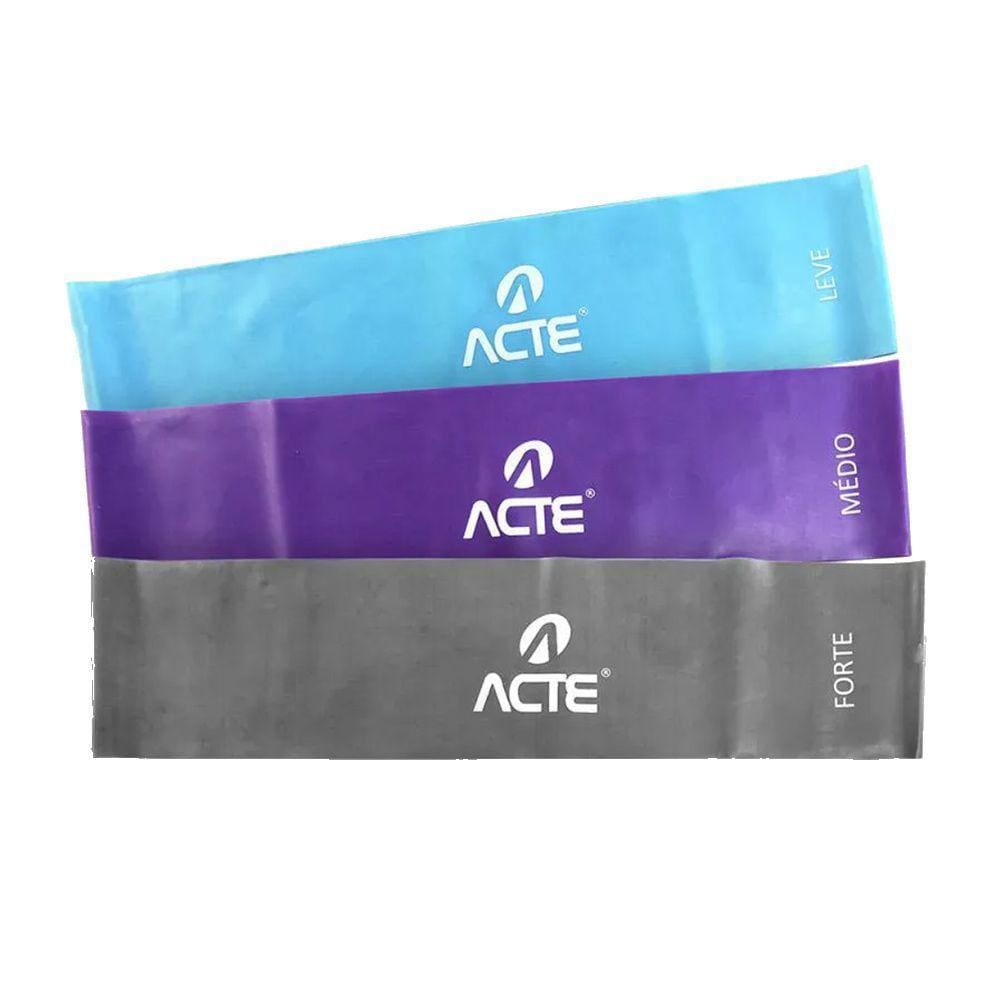 Kit Faixa Elastica Acte Sports Loop Band T234 - Roxo/Verde Claro U