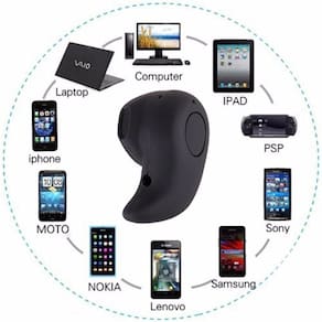 Mini Fone De Ouvido Sem Fio Bluetooth V4.0 Preto