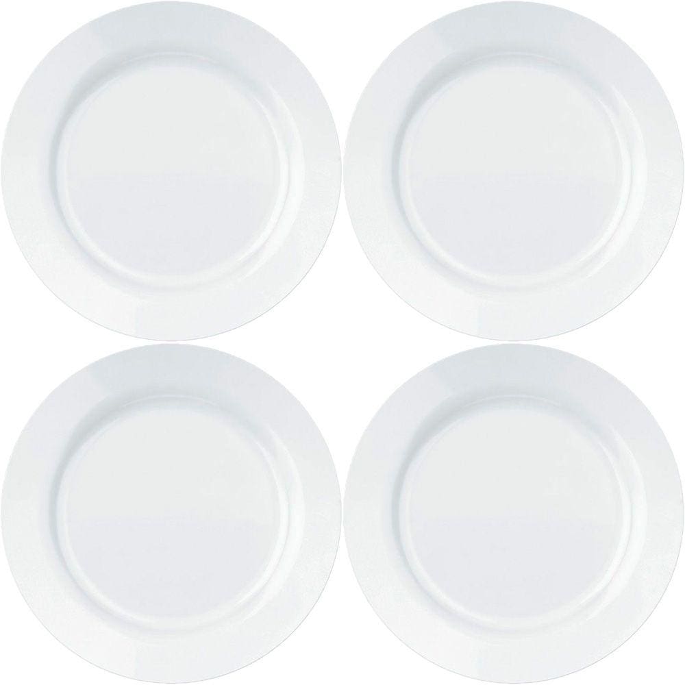 4 Pratos Nadir Opaline Menu Sofisticados Leve e Bonito em Vidro Temperado Super Resistente