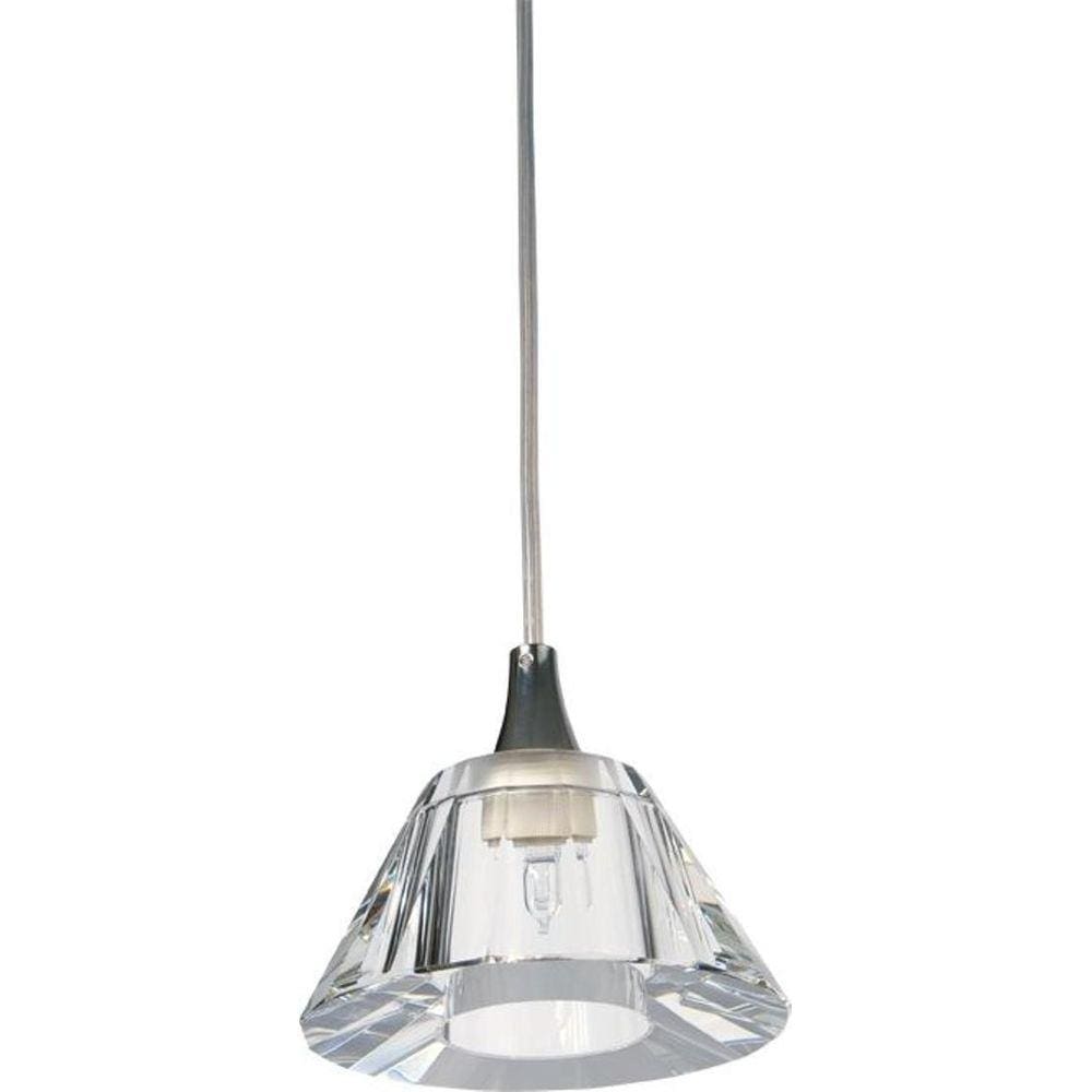 Pendente Lustre Demeter Unitário Cristal Cônico Para Led