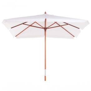 Ombrellone Quadrado Madeira 2,05 X 2,05M Branco Bel Lazer