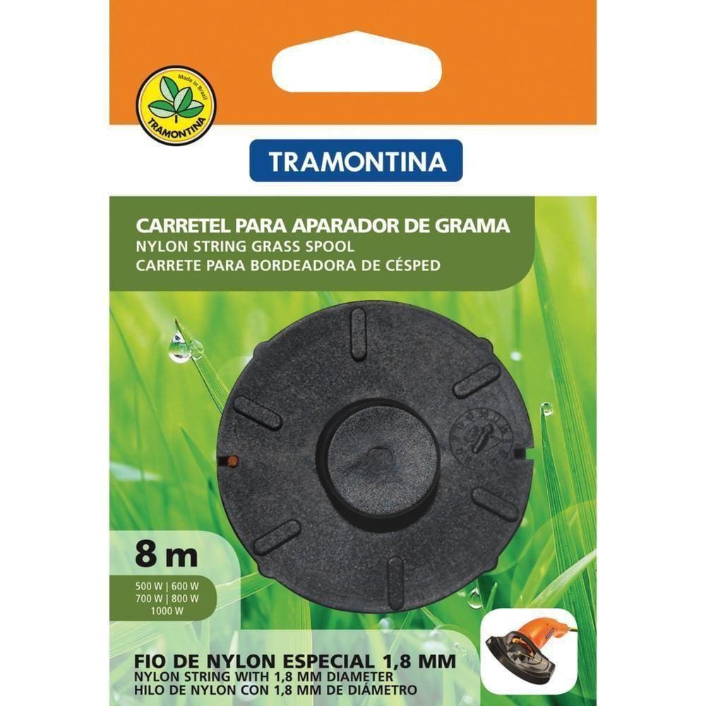 Carretel 1 Fio De Nylon 1,8 Mm Para Aparador De Grama 8M