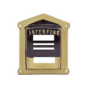 Protetor Interfone Campainha Caixa Alumínio Fundido N02 Ouro