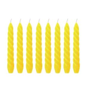 10 Velas Torcida 17 Cm Amarela Decoração Casamento Castiçal