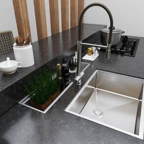 Calha Em Aço Escovado Espaçoso Technox Moderno