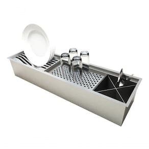 Escorredor Louça Inox 77,5cm Sobrepor Embutir Gourmet Esco