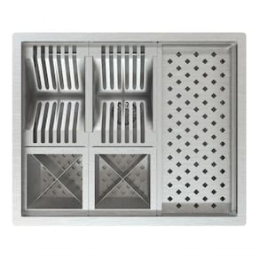 Calha Cozinha Gourmet Canal Organizador Escorredor Inox