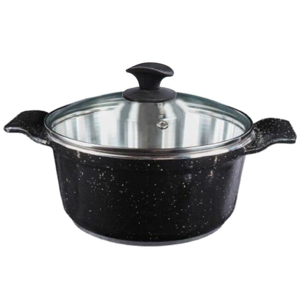 Caçarola Preto Liso Alumínio Fundido Usinado Javali Aa 30Cm