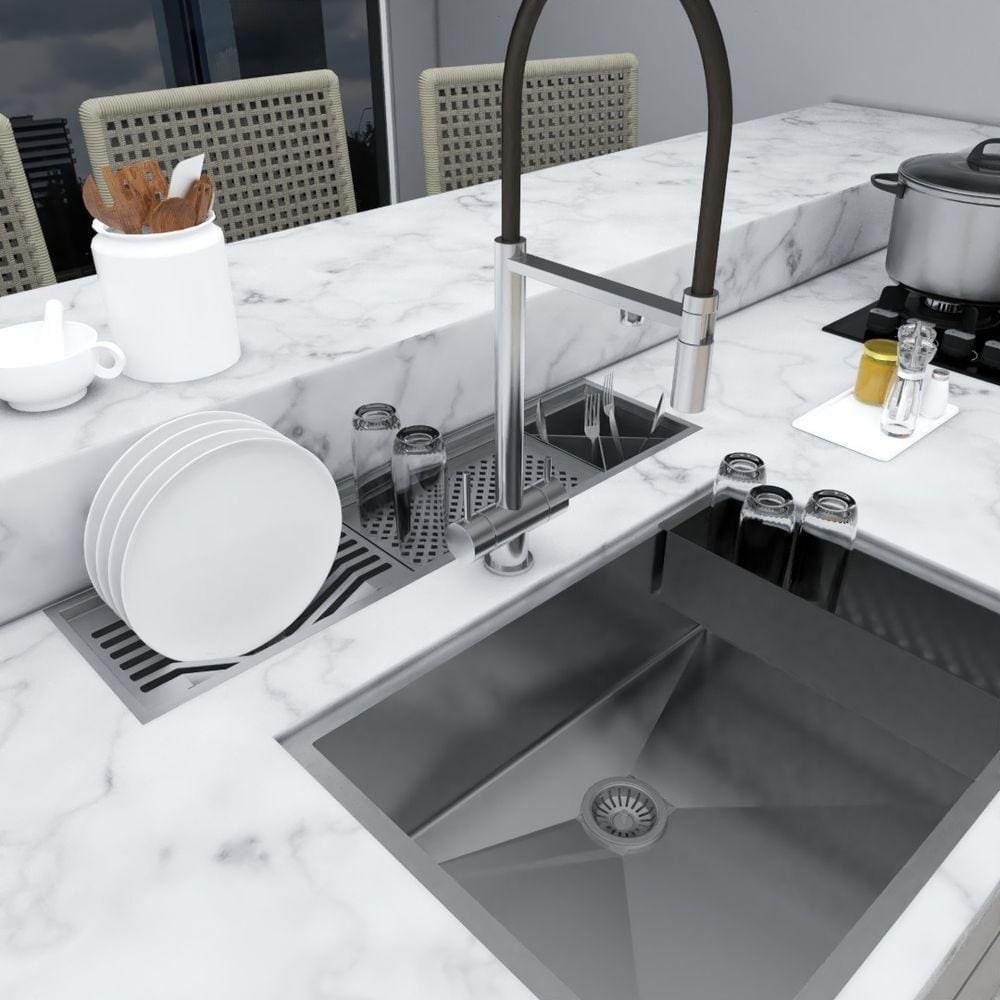 Calha Acetinado Escovado área Gourmet Inox Acabamento