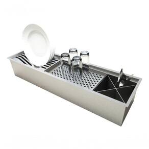 Calha Canal Equipado Com Módulos Organizador Inox Umida