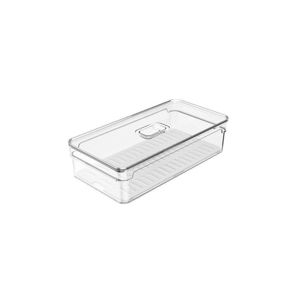 Organizador Ou Com Tampa Clear Fresh 2,8 Litros - Natural