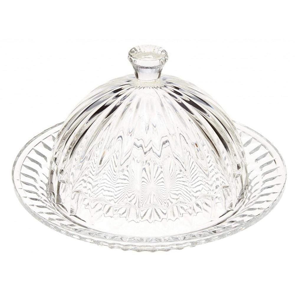 Queijeira De Cristal Com Tampa Renaissace 20Cm Lyor