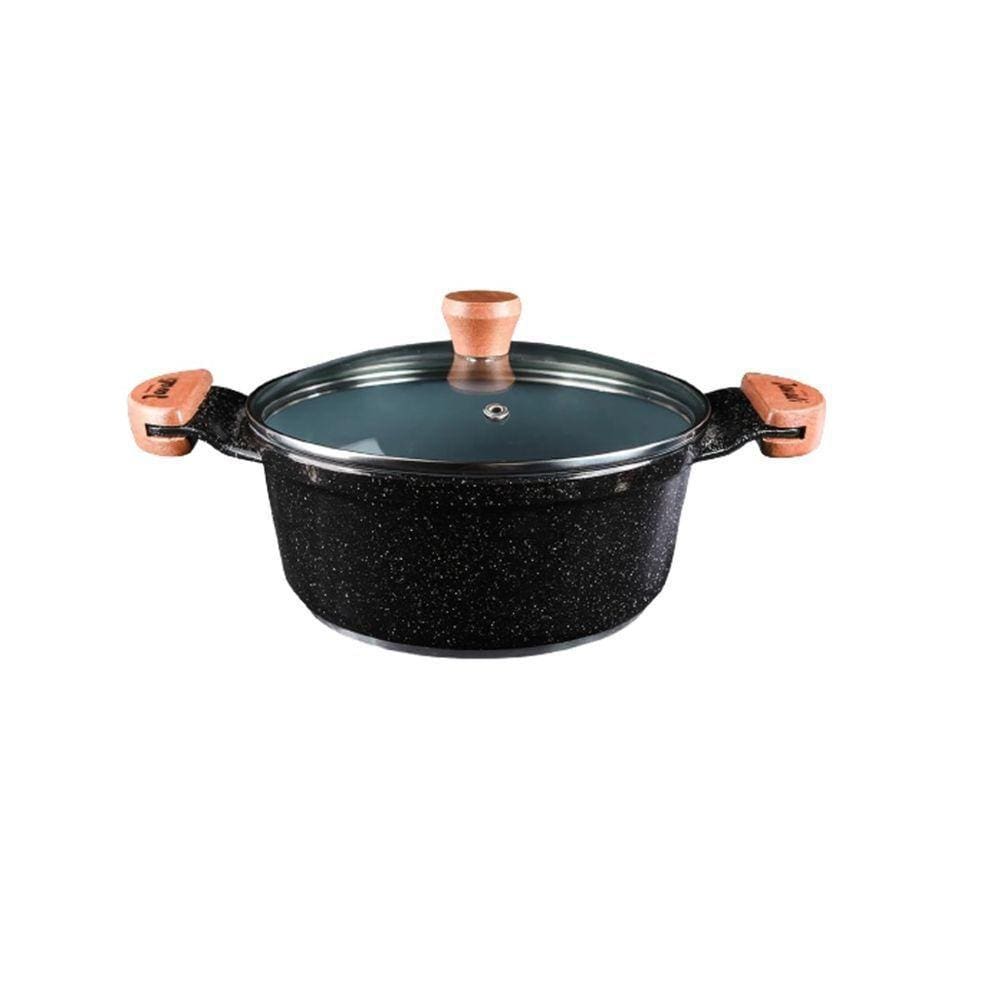 Caçarola Preto Liso Antiaderente Em Cerâmica Javali Am 28Cm