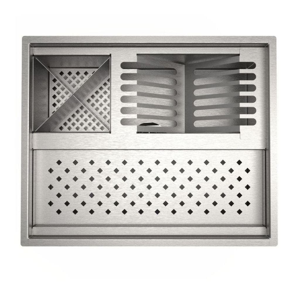 Calha P/ 48 Cm Quadrada Lavanderia C/Válvula Inox P Louças