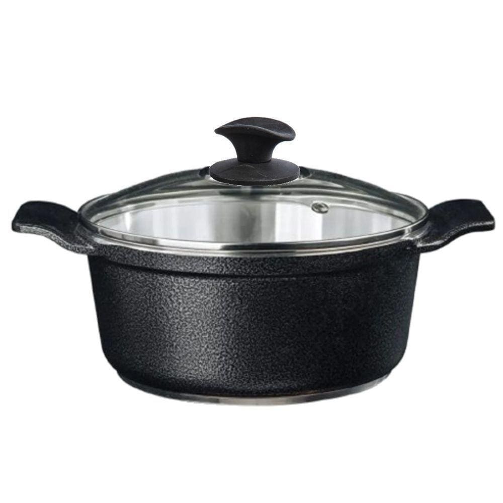 Caçarola Preto Craqueado Alumínio Usinado Javali Aa 20Cm