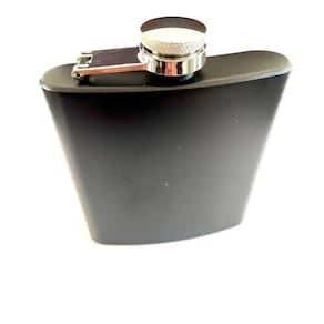 Cantil Inox Preto Fosco De Bolso 180Ml - Porta Bebida Wisky