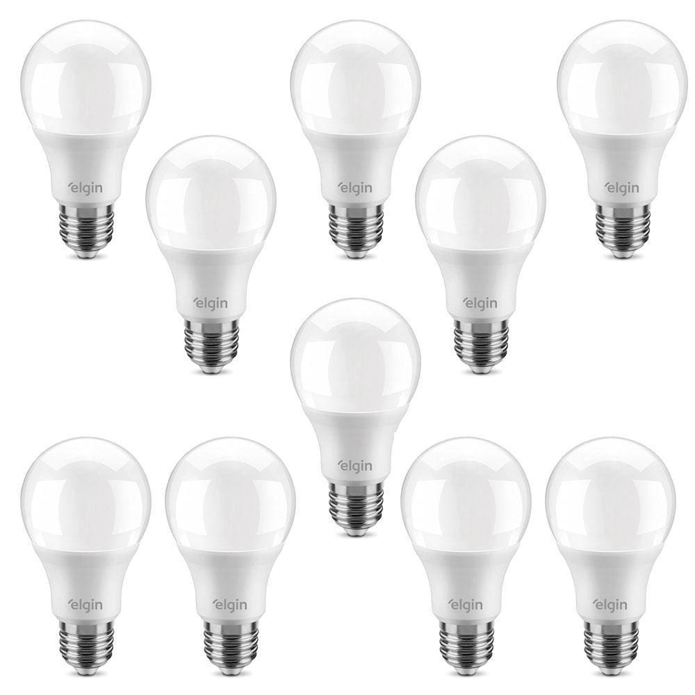 Kit 10 Lâmpadas De Led 4,9W Branca Fria 540 Lumens Elgin