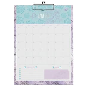 Calendário Planner Prancheta Ariel 12 Folhas - Dac