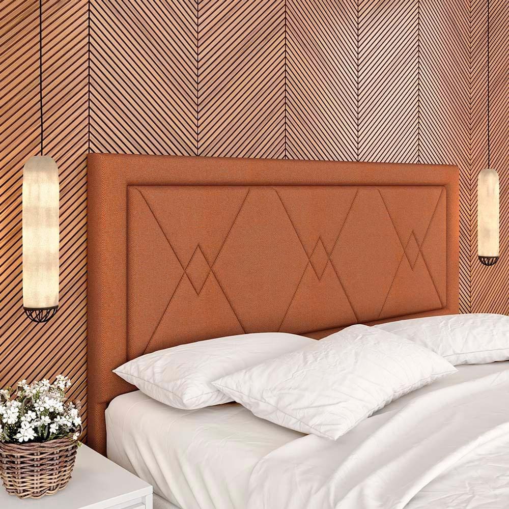 Cabeceira Estofada Para Cama Queen Valência Terracota - M. Arapongas