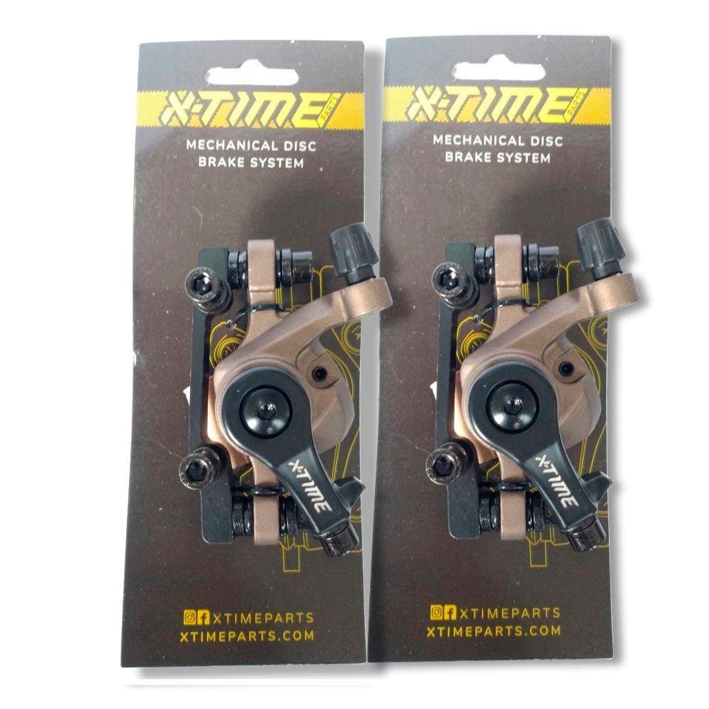 Par de Pinças de Freio a Disco Mecânico Traseiro e Dianteiro RM2 160mm Bike Speed Gravel Mtb X-Time