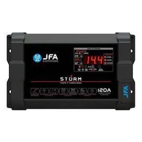 Fonte Carregador Jfa 120A Slim Bivolt Com Voltimetro Storm