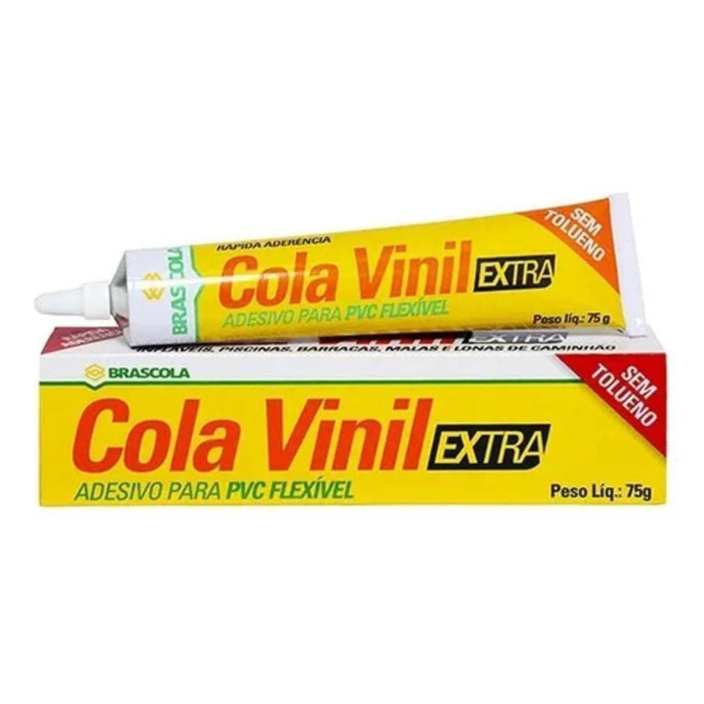 Kit 10 Cola Vinil 75G Reparo Piscina Lona Barraca Brascola
