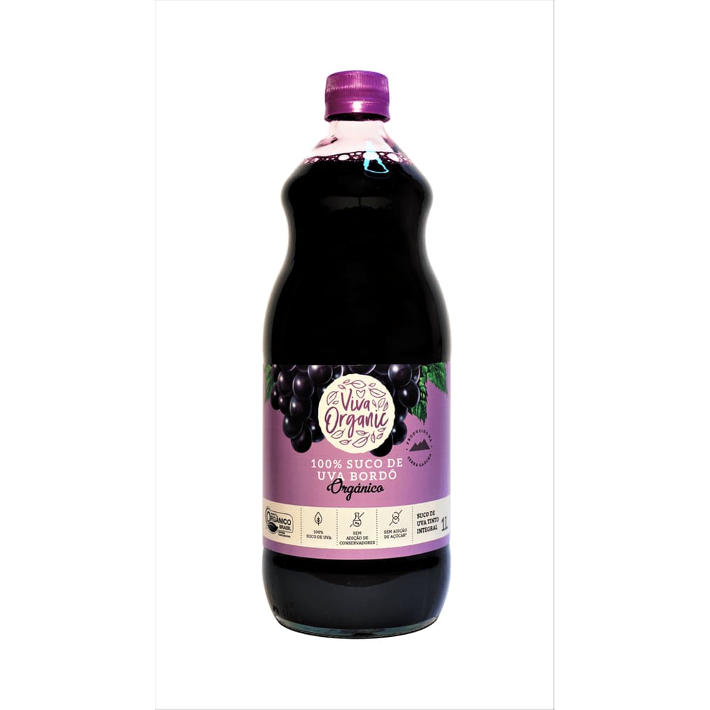 Suco De Uva Bordô Integral Orgânico Mariani 1 L