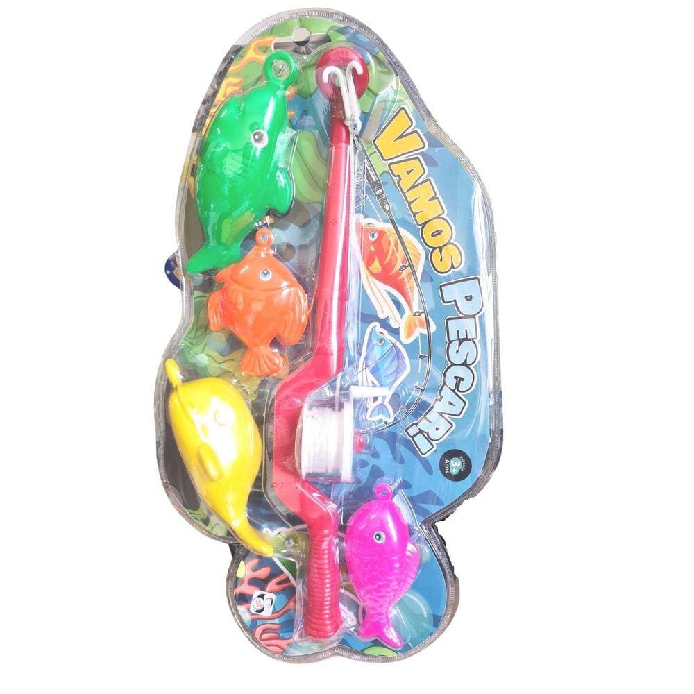 Brinquedo Jogo Pesca Peixe Grande Infantil Pescaria Maluca 24 peixes - BBR  Toys