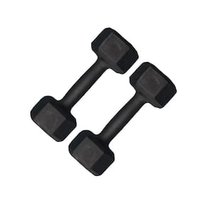 Par De Halter Sextavado Pintado 3Kg Academia Treino Fitness