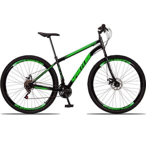 Bicicleta 29 Spaceline Vênus Aço 21 Marchas Freio A Disco Preto+verde