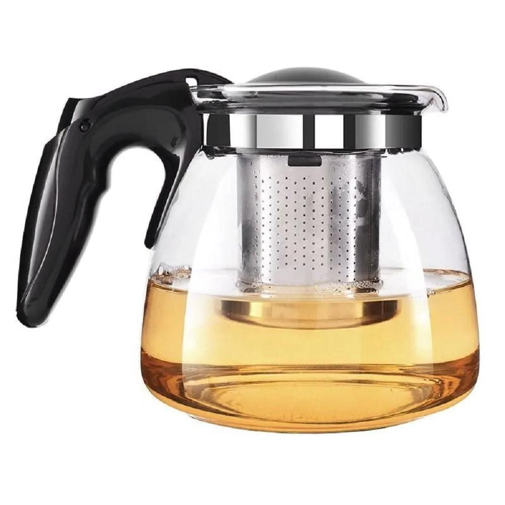 Chaleira Com Infusor De Vidro 900Ml Inox Para Chá Bule