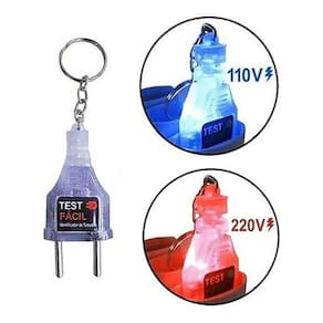 05 Unid Chaveiro Teste Fácil Identificador Tensão 110/220V
