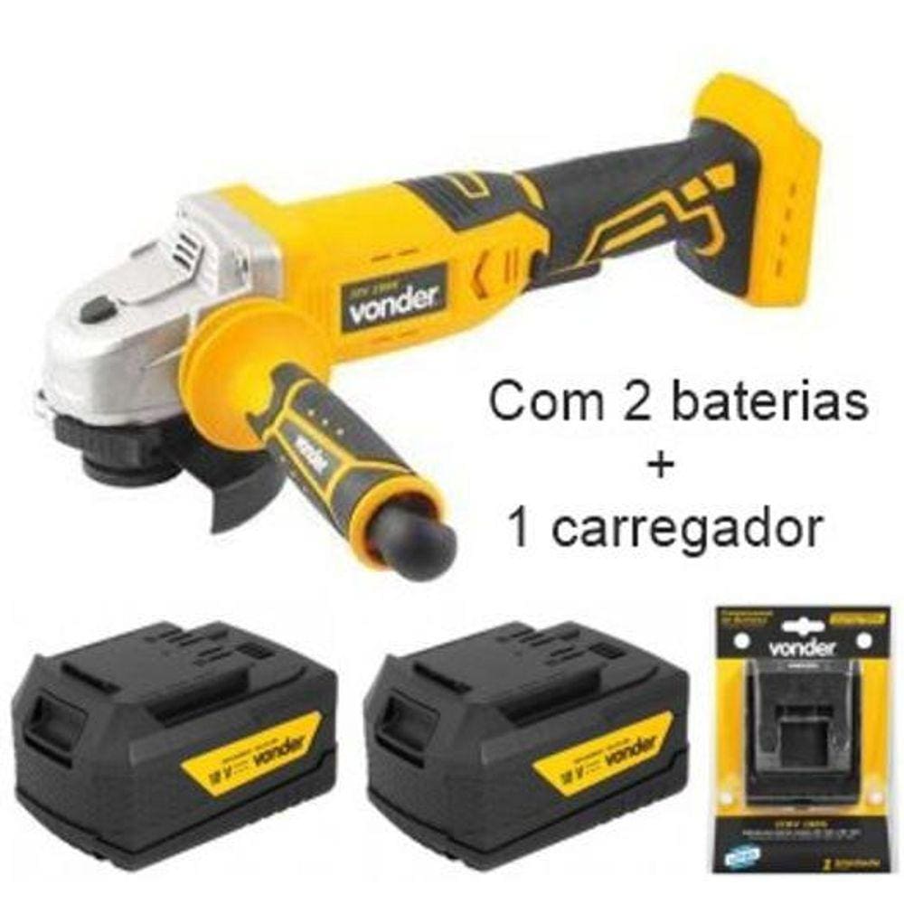 Esmerilhadeira 4.1/2 2 Baterias 4.0Ah 18V Iev 1808 Vonder