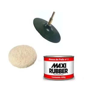 Kit Polimento Furadeira Disco + Adaptador Massa 500G Boina