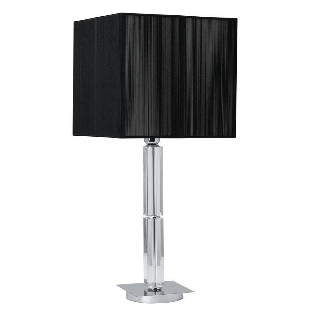 Abajur Luminaria De Mesa Hefesto De Cristal Led Cúpula Preta