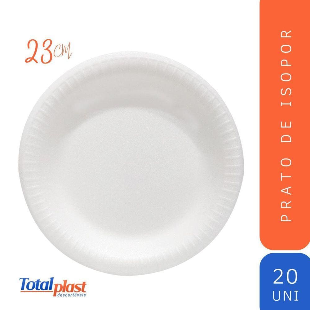 Prato De Isopor 23Cm Totalplast C/20