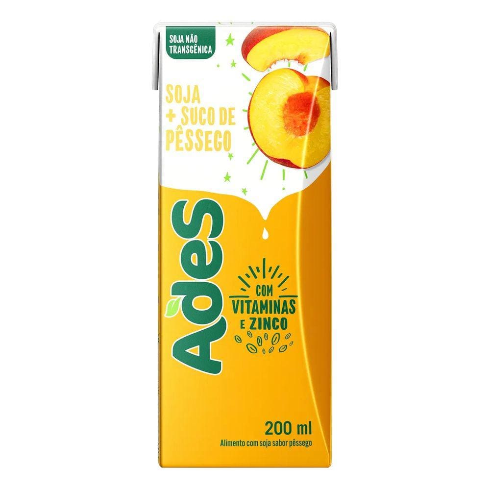 Soja+Suco De Pessego Ades 200mL Un