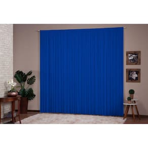 Cortina Para Sala Quarto Versátil 4,00X2,80 Azul Royal