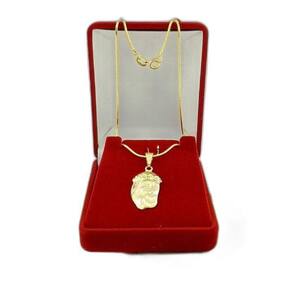 Corrente Cordão Masculino 60Cm 1Mm Cristo Banhado Ouro Cr119