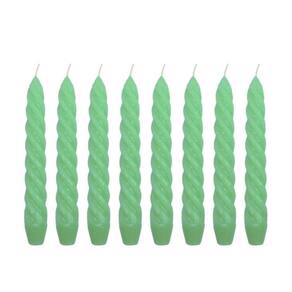 10 Vela Torcida 17 Cm Verde Decoração Casamento Castiçal