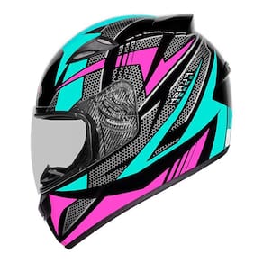 Capacete Ebf New Spark Flash Preto Tifany e Rosa