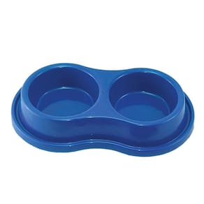 Comedouro Bebedouro Duplo Anti-Formigas Cão Gato G Azul