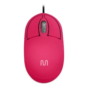 Mouse Com Fio Classic Cabo De 120cm 3 Botões Rosa Mo304